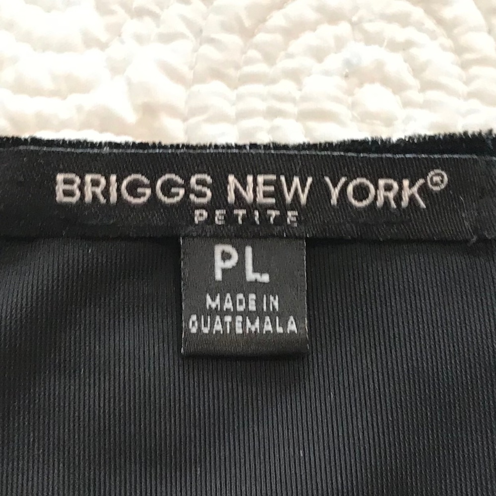 Dressy Briggs NY black velour faux 2-piece with glittery silver swirls (PL) - Picture 4 of 16